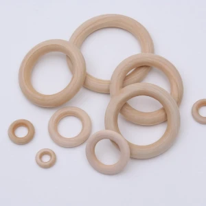 Unfinished DIY Bracelet Crafts Gift Eco-Friendly Organic Wooden Beech Wood Rings