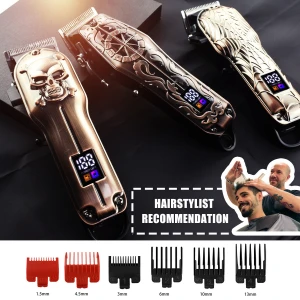 USB Rechargeable T9 Baldheaded Hair Clippers Electric Cordless Shaver Hair Trimmer 0Mm Men Barber Hair Cutting Machine Tosaerba