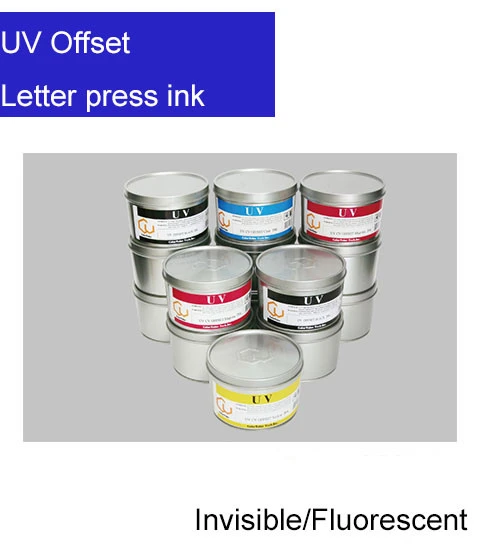UV offset letter press ink sheet fed printing invisible and fluorescent