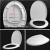 Import V Shape Elongated White Toilet Seat Plastic White Toilet Seat Cover With Quick-Release Hinges for Easy Installation from China