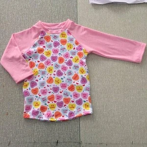 Valentin&#039;s day kids t-shirt plain long sleeve early spring clothing baby costume