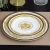 Import Vintage ceramic dinner plates porcelain gold dish from China