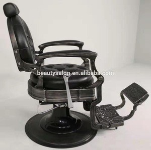 Vintage European beauty salon retro furniture barber chair recliner swivel chair in barber shop