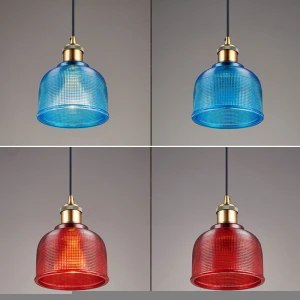 Vintage Stained Glass Pendant Light Fixtures Loft Decor Industrial Lamp Kitchen Hanging Lamps Living Room Led Pendant Lights E27