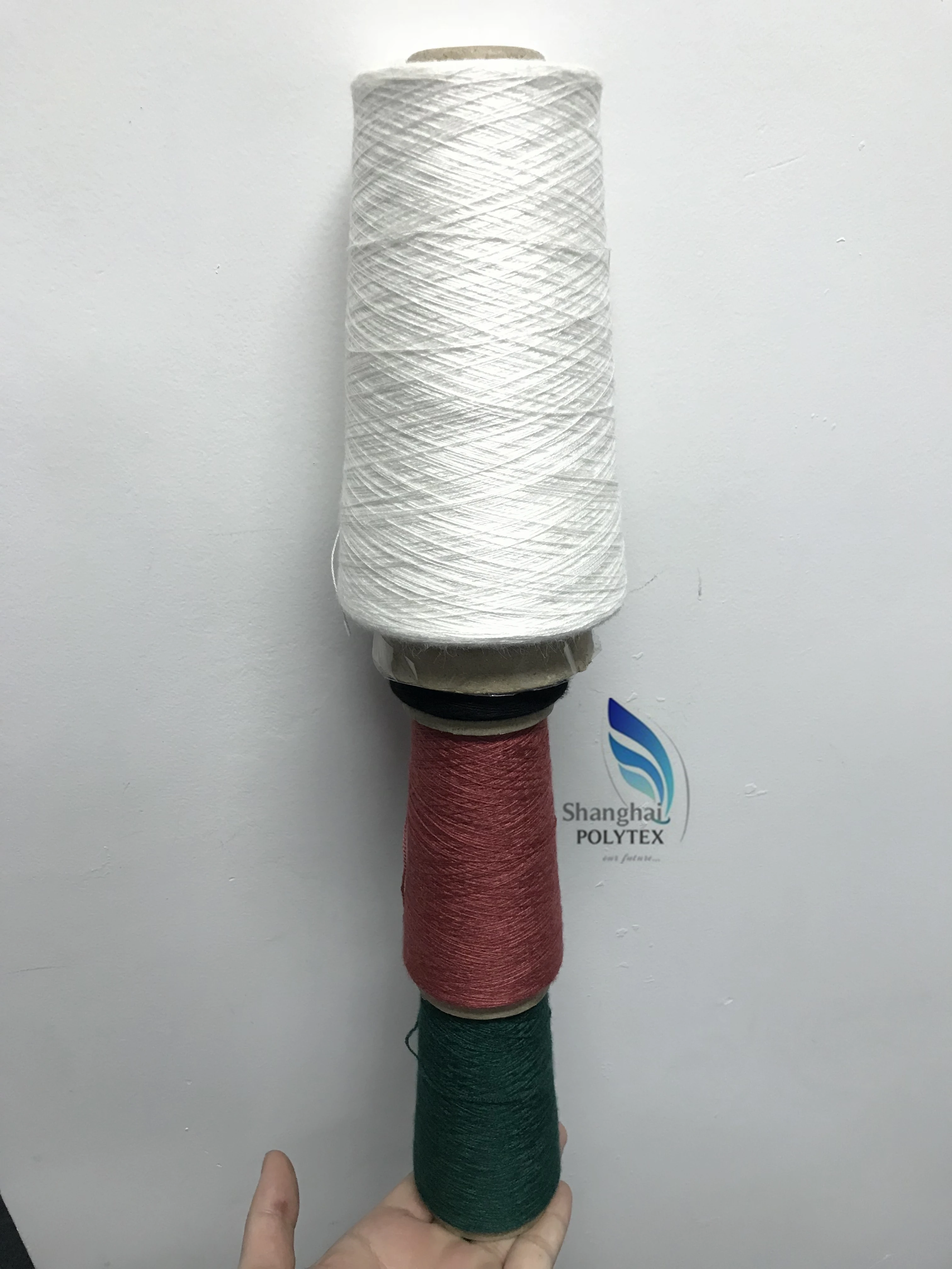 Viscose nylon PBT core spun yarn for knitting sweaters 2/48Nm blended yarn for Imitation of rabbit fur