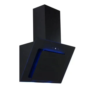 Wall-Mounted Black Glass Kitchen Range Hood  island Hood chineny  cooker hood for kitchen for sales