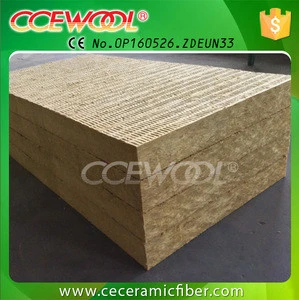 Water repellent fire proof basalt rock wool board for prefab luxury container house insulation