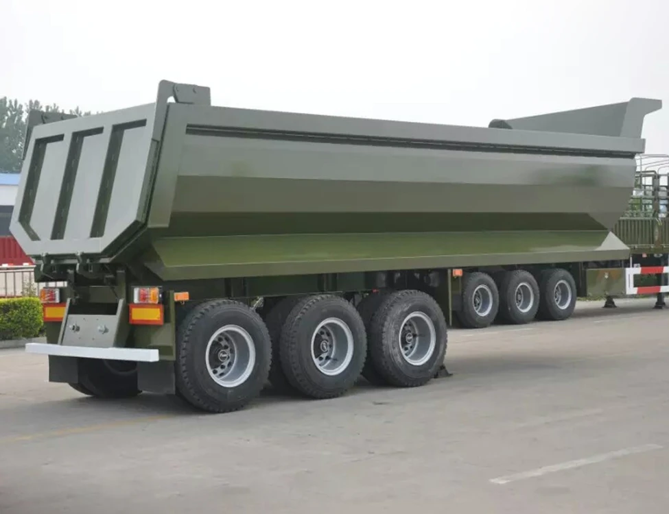 Well-known brand axles 3 axle 4 axle hydraulic agricultural tipper trailer