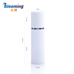 white airless pump bottle cosmetic white and silver airless pump bottle plastic