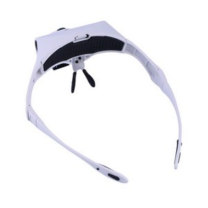 White Head Lamp Rechargeable Magnifier Head Eye Magnifying Glasses Microblading Tattoo Art Permanent Makeup Supplies