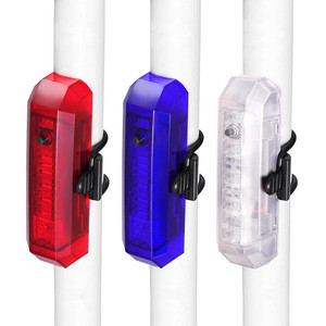 White/Blue/Red color USB Charging Waterproof Bicycle and motorcycle tail backlight