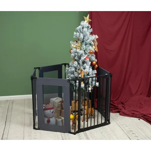 Wholesale children play safety fence fabric safety playpen Six sides Two-way door baby safety fences