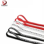 Wholesale Custom Logo Sublimation Printed Flat Ribbon Shoelaces 3mm Foot Rope
