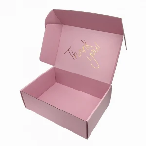 Wholesale custom printed pink cosmetic skincare beauty product corrugated shipping boxes custom logo cardboard mailer box