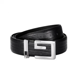 Wholesale Fashion Casual Adjustable Alloy Buckle genuine leather belt for man