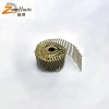 Wholesale furniture staple china smooth shank round head roof screw wire pallet coil nail