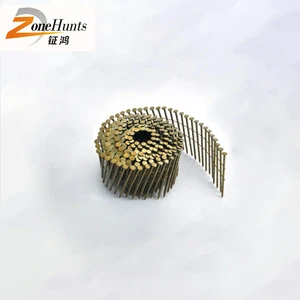 Wholesale furniture staple china smooth shank round head roof screw wire pallet coil nail