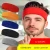 Import Wholesale High Quality Custom Logo polyester Fabric Plain Elastic yoga Black Sport Towel Headband Sweatband from China
