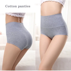 Wholesale high waist postpartum underwear women cotton underwear women panties pure color comfortable panty