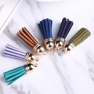 Wholesale Keychain Eco-friendly Colorful Faux Leather Tassels For DIY Craft