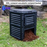 Wholesale 300L PP Black Green Color Garbage Recycling Square Compost Bin