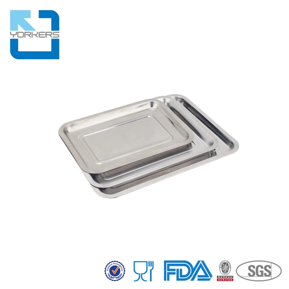 Wholesale Multi-Specification Rectangular Stainless Steel Serving Tray