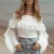 Import Wholesale Off Shoulder White Tassel Crop Sweater Women from China