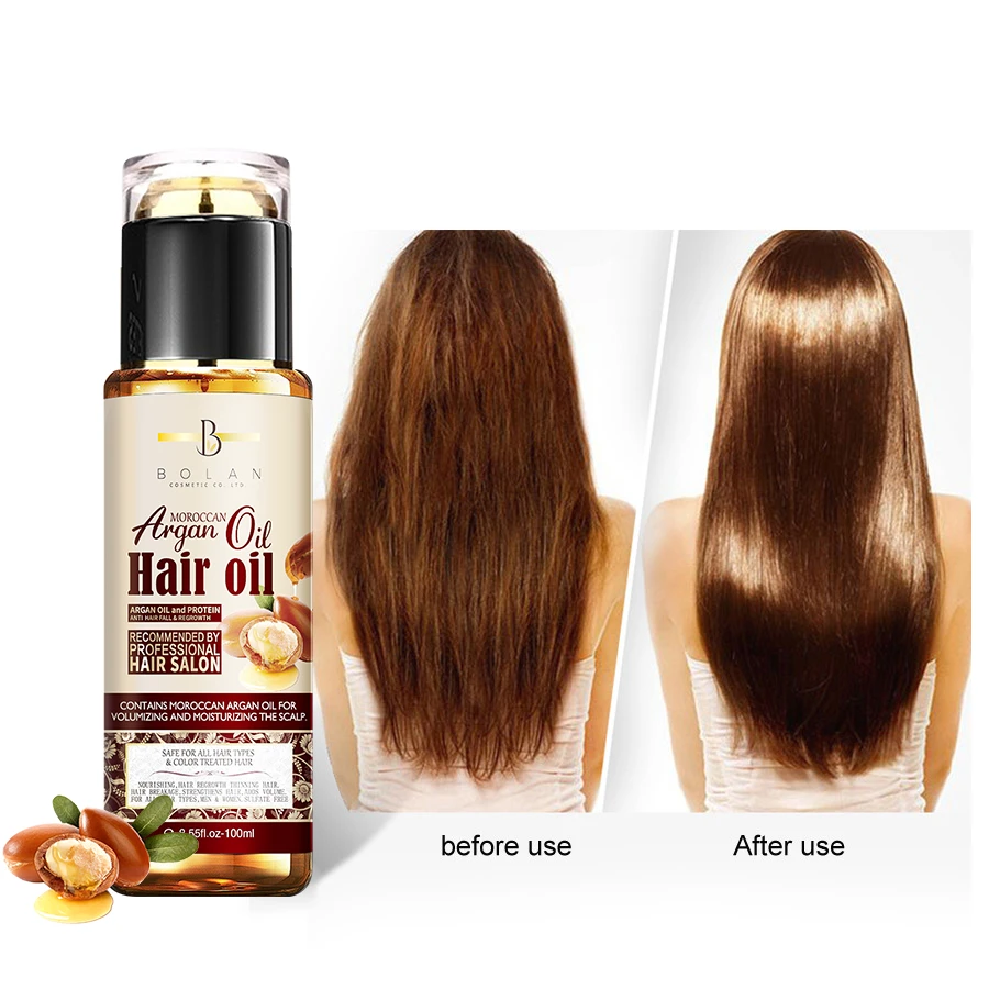 Wholesale Salon organic Argan Oil hair serum with keratin and argan oil for curly hair