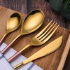 Wholesale stainless steel spoon and fork gift set long handle silverware flatware set
