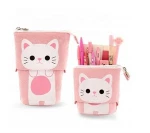 Wholesale Stretchable Cat Pen Holder Pencil Pouch Bag Stationery Case
