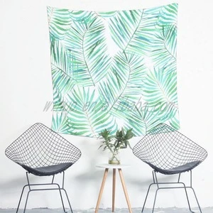 Wholesale Tropical Plants Leaves Print Custom Wall Hanging Tapestry