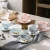 Import Wholesale Turkish Style Pink Grey Marble Fine Bone China Coffee Mugs Tea Cups Sets With Saucer and Spoon from China