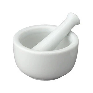 Wholesale White Mini Porcelain Mortar and Pestle Set for Herb Spice Crushing and Grinding