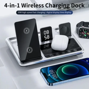 Wireless charger 4 in 1 15W multi-function wireless support mobile phone headset watch wireless fast charging