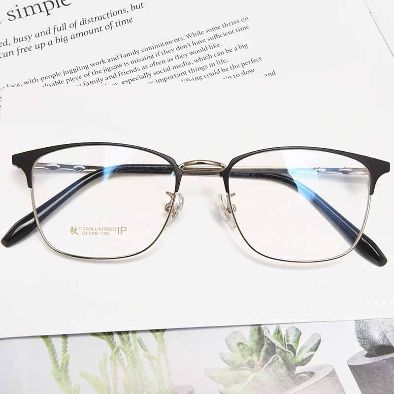 Women Luxury Cat Eye Optical Spectacles Frames Titanium Reading Glasses
