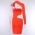 Import Women&#39;s One Shoulder hollow Out Mini Dress Clubwear 2020 New Arrive Nightclub Pick Up club wear dresses neon Colour from China