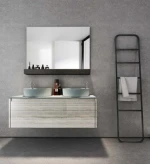 Wood bathroom wall hung vanity for bathroom 60inch wood cabinet from China factory