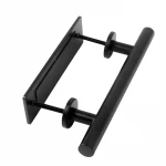 Wooden door stainless steel heavy duty sliding silver black barn door handle