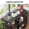 Wooden small stainless steel MDF Microwave oven kitchen shelf rack storage organizer Bakers Rack in the kitchen