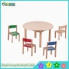 Wooden table chair sets kids furniture type for child care center furniture