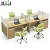 Import workstations modern workstations cheap workstations for 4 person computer office table mdf desk office partition from China