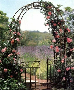 wrought iron rose arch metal garden arch flower gated arch