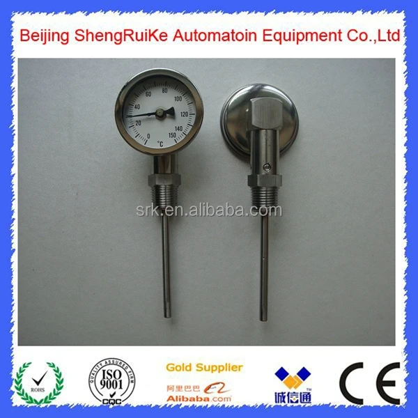 WSS Series Stainless bimetal thermometer temperature gauge 0-150C