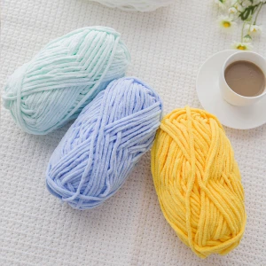 Yarncrafts Hot sell Chenille 100%Polyester crochet yarn for hand knitting