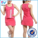 Yihao Custom Women Casual Sportswear Tennis Tracksuit Fitness Clothing Wholesale Tennis Skirt Tennis Wear