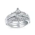 Import Zola Jewelry Sterling Silver Bridal Set Engagement Wedding Ring Bands with Round and Princess Cut Cubic Zirconia from China