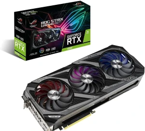 ASUS ROG Strix NVIDIA GeForce RTX 3090 Gaming Graphics Card- PCIe 4.0, 24GB GDDR6X, HDMI 2.1, DisplayPort 1.4a, Axial