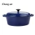 33cm enameled cast iron oval dutch oven casserole with dual loop handles
