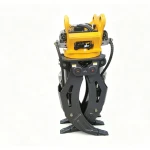 Excavator Vertical Wood Grabber 360° Rotating Hydraulic Grapple, Single/Double Cylinder Log Sugarcane Clamp, High Stren