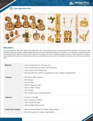 Brass Agriculture Parts